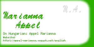 marianna appel business card